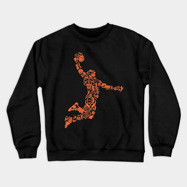 Basketball Collage Crewneck Sweatshirt by hbwdesigns